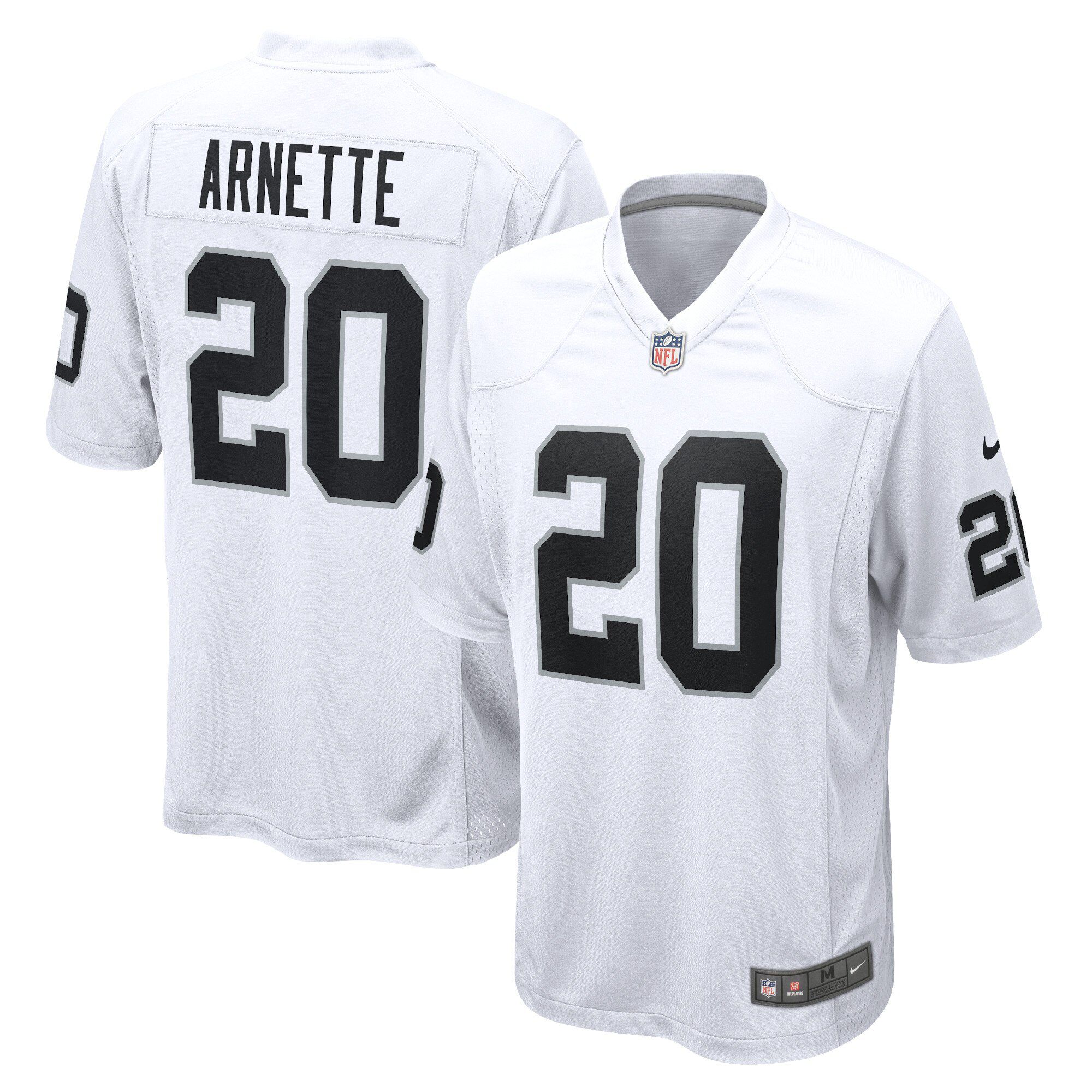 Men Oakland Raiders 20 Damon Arnette Nike White Player Game NFL Jersey